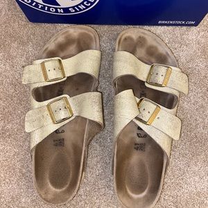 Gold Birkenstock size 41